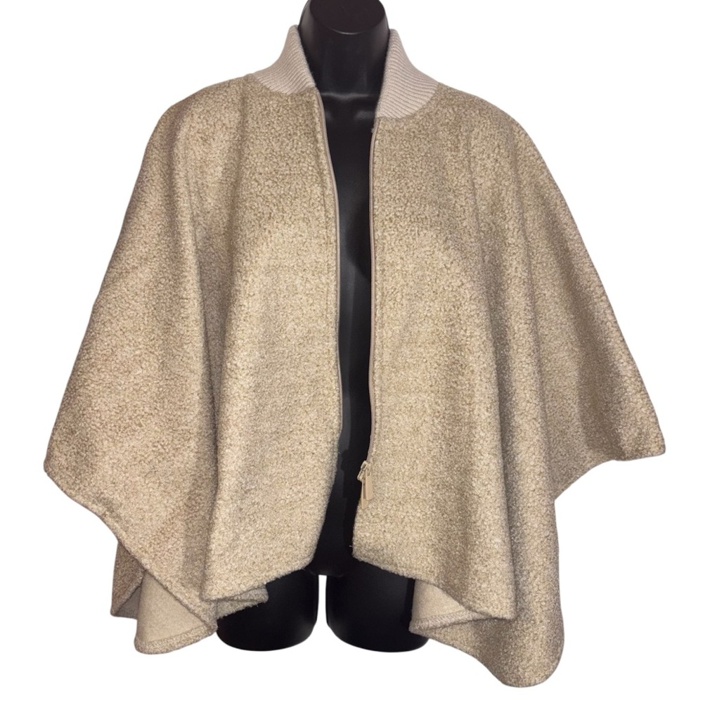 Canada Weather Gear Cape Double Zip Front Closure Boucle Texture One Size - Picture 8 of 16